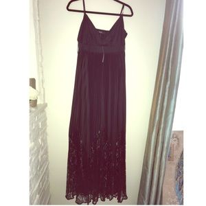NWT BCBG Long Length Dress with Lace detail
